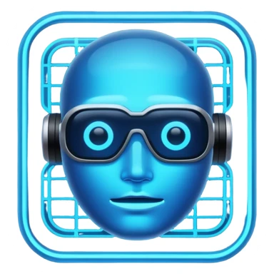 Blue data AI sticker