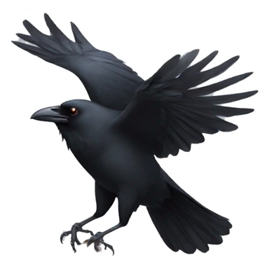 Crow flying sticker