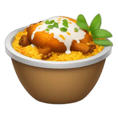 Biryani with leg peice  sticker