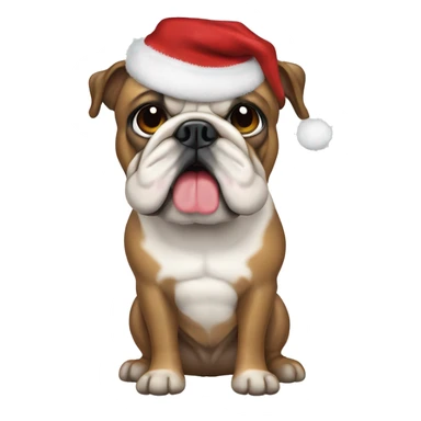 Englische Bulldogge mit Weihnachts Pullover  sticker
