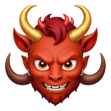 Devil with ring above head  sticker