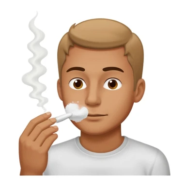 Man sniffing white powder sticker