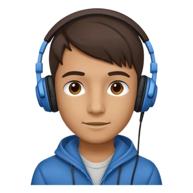 GenZ boy with headphones on and look like editor make him cool asf!  He must look like attitude and egoistic sticker