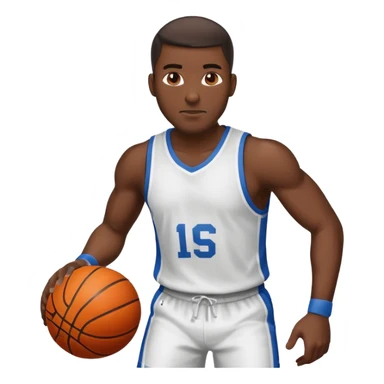 Black guy playing basketball sticker