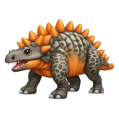 orange ankylosaurus  sticker