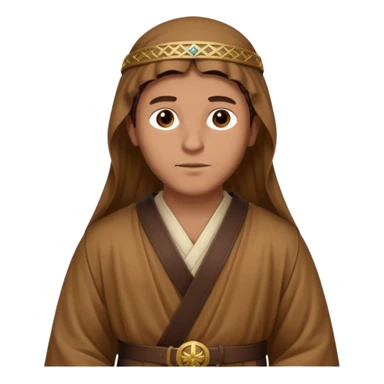 Jerusalem man in historical attire, robe, belt, hair uncovered, no headscarf or religious symbols sticker