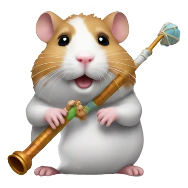 hamster with big hookah sticker