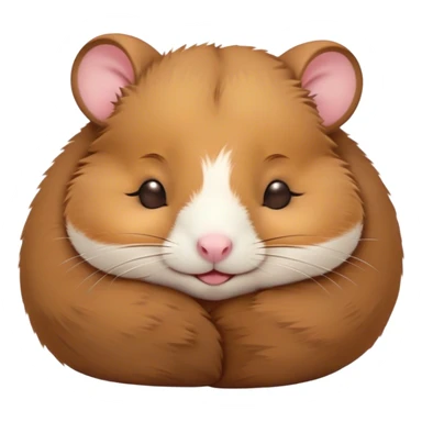 Meme-Worthy Cute Sleeping Brown Hamster Portrait Emoji, Head resting peacefully with a contented smile, showcasing a delightfully compact build and a luxuriously soft rich brown fur, eyes shut in a serene nap, Simplified yet hilariously adorable features, highly detailed, glowing with a soft, drowsy light, high shine, relaxed and utterly lovable, stylized with an air of playful laziness, bright and heartwarming, soft glowing outline, capturing the essence of a comically sleepy hamster, so meme-worthy it feels like it could instantly become the next viral sensation of adorable slumber! sticker