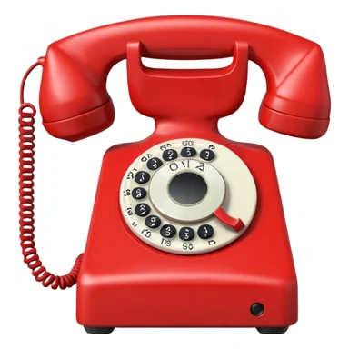 The old red home phone sticker