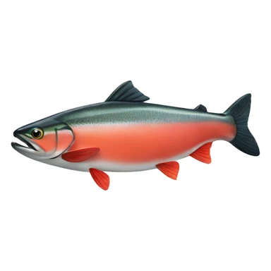 sockeye salmon facing to the left sticker