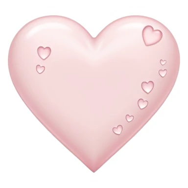 white heart with subtle sakura petal texture sticker