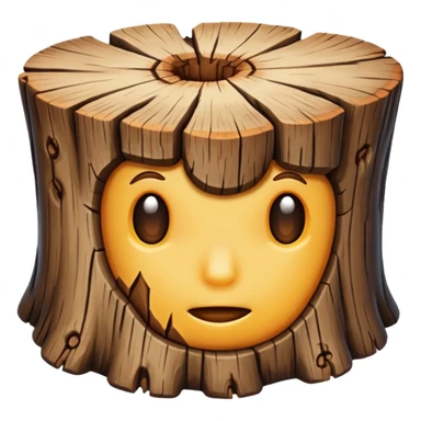 wooden stump sticker