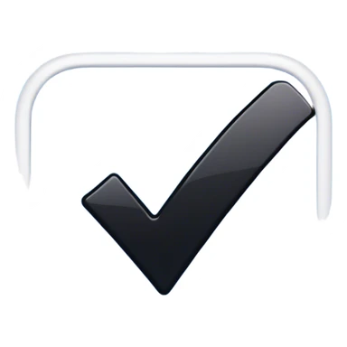 A blue square with a black check mark in the square  sticker