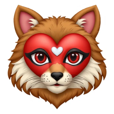 La melena del león cara de zorro ojos de corazon sticker