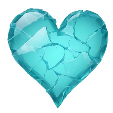 broken glass heart sticker