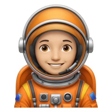 Engineer in an orange astronaut suit sticker