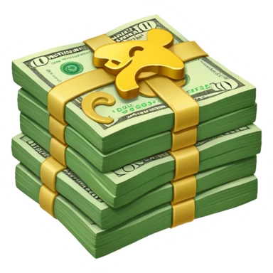 Small money stack sticker