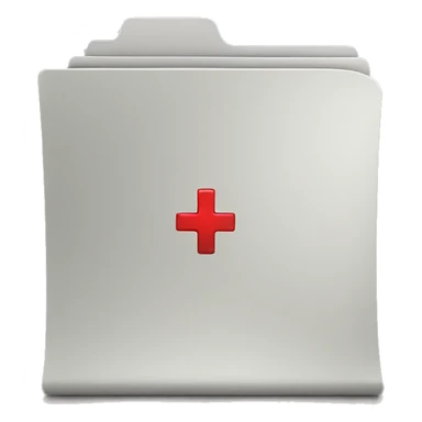 folder with red plus sign sticker