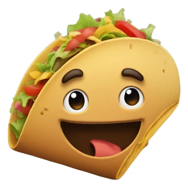 brown skined mexican laughing with a taco sticker