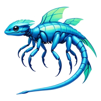  exotic tropical bioluminescent cyber-Fakémon-Vernid-creature sticker