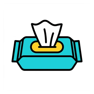 A pack of wet wipes sticker