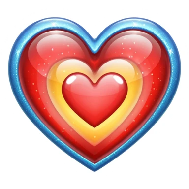 heart glass clear sparkly sticker