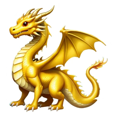 Gold dragon in the forest sticker