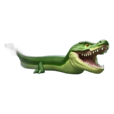 Titanoboa qui enroulé un deinosuchus sticker