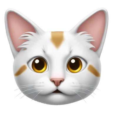 Katze mit schlapp Ohren und nikolausmütze sticker