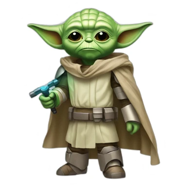 Yoda avec un armure d'Iron man sticker