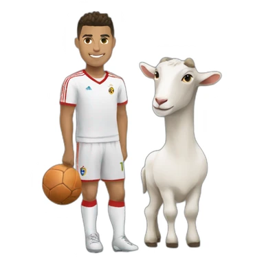 Ronaldo with a goat sticker