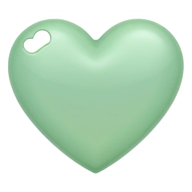 light pastel green heart sticker