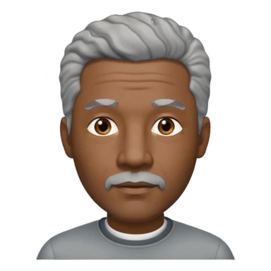 An avatar of a cool debinaire black man in his early sixties with shorter wavy gray hair, short sideburns and a short trimmed goatee. sticker