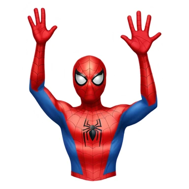 Spiderman saludando con la mano sticker