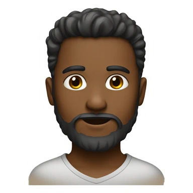 Garçon brun yeux brun barbe sticker