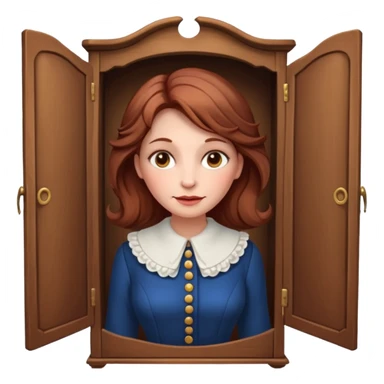 A character from the fairy tale Beauty and the Beast: the lady who was turned into a wardrobe by magic. She retains the wardrobe's original form and has an anthropomorphic face. sticker