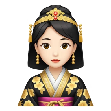 Japanese Princess in ceremonial robe sticker