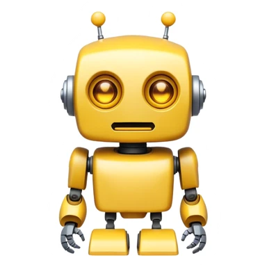 Yellow robot with pinched eyes screaming sticker
