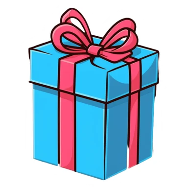 Gift box with a surprise popping out sticker
