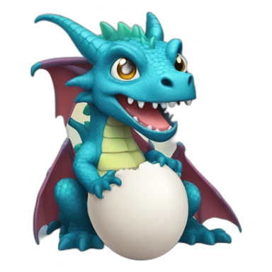 Dragon-hatching sticker