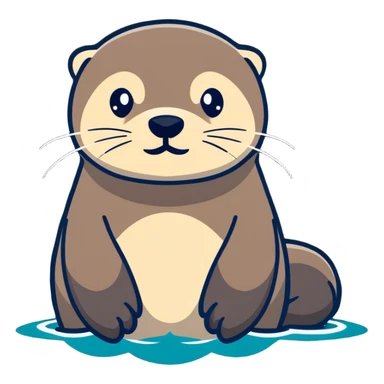 sea otter who is pissed off sticker