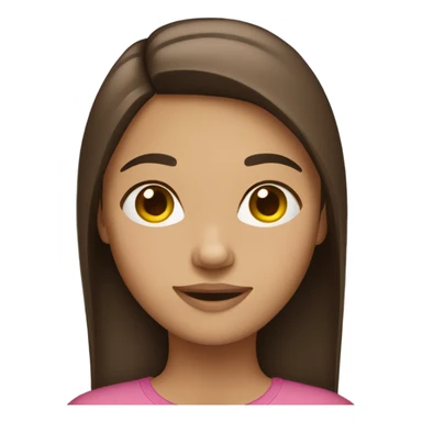 Girl with straight brown hair sticker