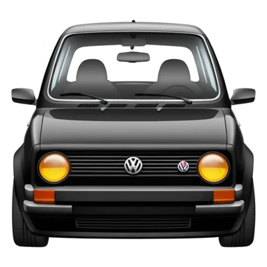 Volkswagen Golf Beyaz Renk Siyah Renk Cam sticker