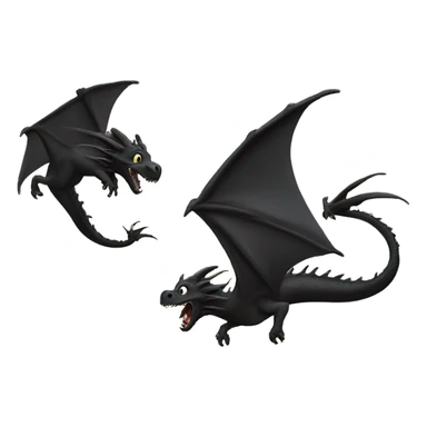 black dragons flying out of book sticker