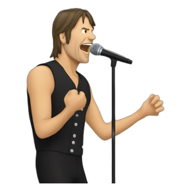 Bruce dickinson singing on stage sticker