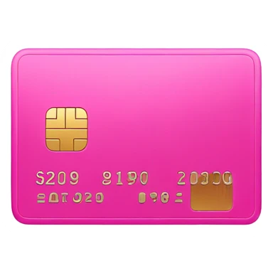 Pink bank card sticker