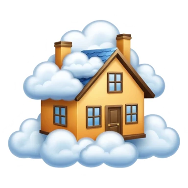 house made of clouds material  sticker
