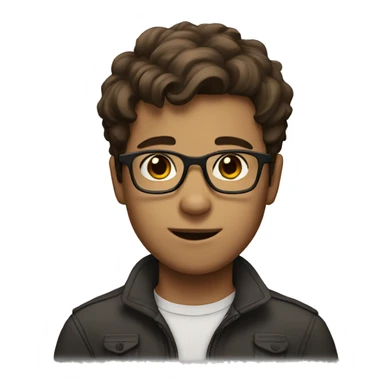 Boy with glasses and brown hair sticker