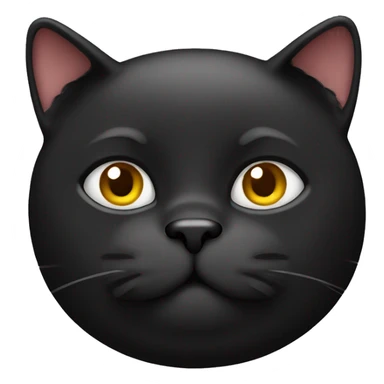 Black fat cat sticker