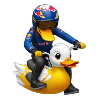 RedBull rider riding a duck  sticker